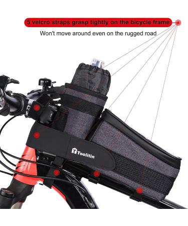 TOOLITIN Bike Phone Front Frame Bag with Water Bottle Holder and Insulated Cup Holder - Bicycle Phone Bag for Mountain Bikes - Buy Online on GoSupps.com