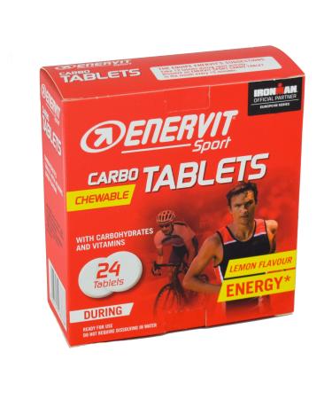 Enervit Sport Carbo Chewable Tablets (Lemon 24 Count (Pack of 1))