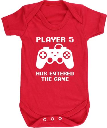 Hippowarehouse Player 5 has entered the game baby vest bodysuit (short sleeve) boys girls