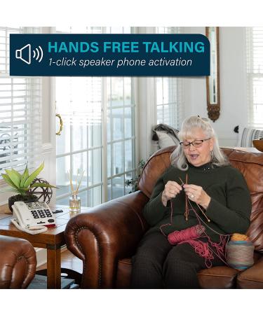 Serene Innovations Amplified Big Button Landline Phone for Seniors - 26dB Home Phone with Photo Buttons for Hearing Impaired - Buy Online on GoSupps.com