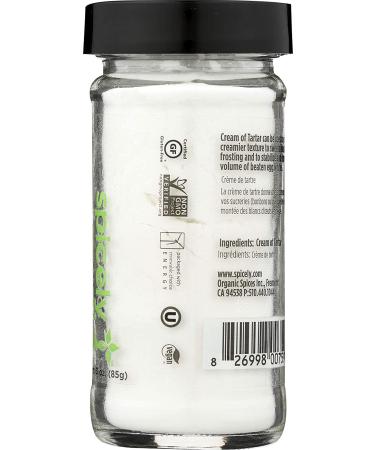 Spicely Cream of Tartar - 3 Ounce Pure Baking Ingredient - Buy Online on GoSupps.com