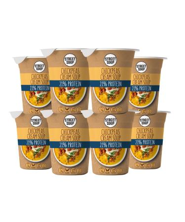 Street soup protein instant soup to go (chickpea soup 8 pieces 300g each) - finished low carb cream soup diet for losing weight & on the go - ready meals & ready meal vegan & gluten -free
