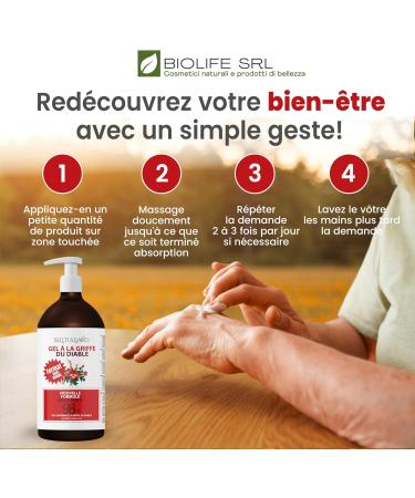 Pommade la griffe du diable - 1000 ml - Extra forte - 98% - Formule pour massage en forme de griffe du diable - Gel de relaxation musculaire - P n tration rapide - Avec collag ne acide - Buy Online on GoSupps.com