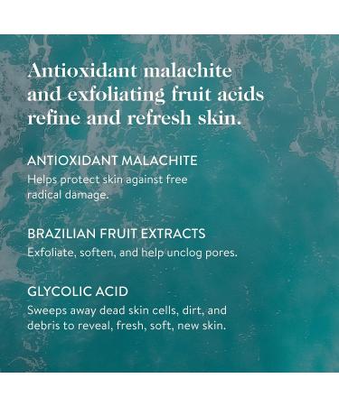 goop Beauty Malachite & Fruit Acid Facial Cleanser 5 fl oz | Makeup & Oil Remover | Detoxifies Skin with Brazilian Fruits | Paraben & Silicone Free - Buy Online on GoSupps.com