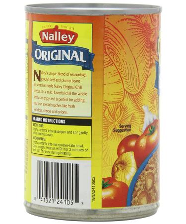 Nalley Original Chili Con Carne with Beans 14oz Cans - Pack of 8 | Delicious Homemade Recipe for Quick Meals - Buy Online on GoSupps.com