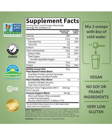 Buy Garden of Life MD Plant-Based Protein Powder - Rich Chocolate 31.11 oz | Sustainable Nutrition - Buy Online on GoSupps.com