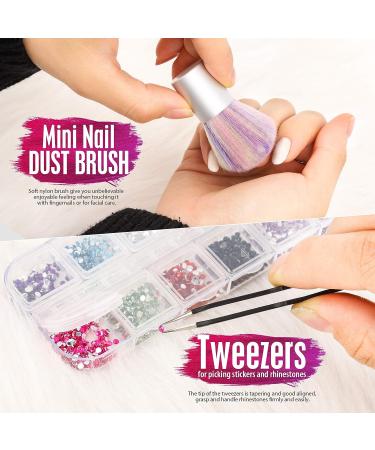 Nail Art Brushes, Dotting Tools & Design Kit with Butterfly Brush, Stickers, Foil & Rhinestones - Buy Online on GoSupps.com