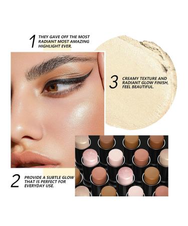 Ownest Beauty KYDA 2 Colors Highlighter Contour Stick - Shimmer Pearl Highlighter & Matte Contour Shade - Long-Lasting & Blendable Multi-Function Makeup Stick - Buy Online on GoSupps.com