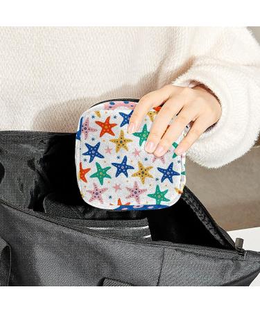 Starfish Print Sanitary Napkin Storage Bag - Portable Menstrual Kit Pouch - Buy Online on GoSupps.com