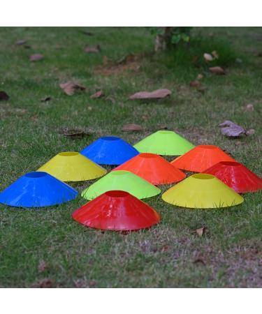 TIANOR 10 Pack Disc Cones Set for Agility Training - 5 Colors (Red, Orange, Yellow, Green, Blue) - Buy Online on GoSupps.com
