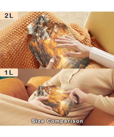 Buy Naanle 2L Hot Water Bottle - Autumn Forest Design for Pain Relief & Warmth | Ideal for Back Hand Foot & Neck Therapy - Buy Online on GoSupps.com