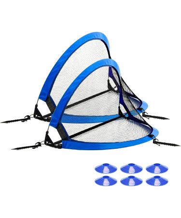 Portable Pop Up Soccer Goal Net Set with Accessories - 2.5ft Blue | For Kids & Adults Training and Backyard Play | Carrying Case & Training Cones Included - Buy Online on GoSupps.com