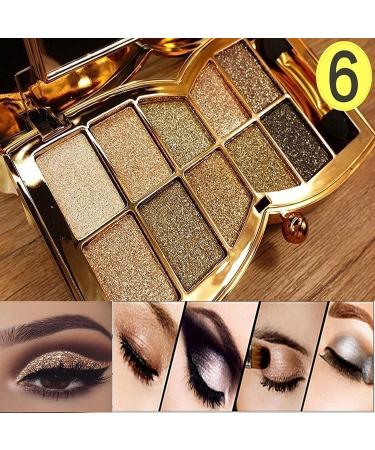 10 Color Glitter Eyeshadow Palette - Highly Pigmented, Long Lasting, Waterproof - Professional Nude Makeup Set for Women - Buy Online on GoSupps.com