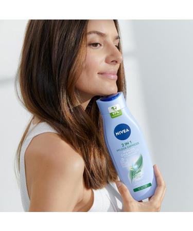 NIVEA 2-in-1 Care Express pH-Balance Shampoo + Conditioner (400 ml) with Aloe Vera - 2-in-1 Hair Care for Naturally Beautiful Hair - Buy Online on GoSupps.com