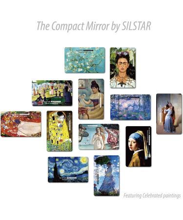 Korean Chaekgeori Painting Inspired Beauty Classic Vanity Card Mirror by SILSTAR PROFESSIONAL - Yi Taek-gyun Blue Design - Buy Online on GoSupps.com