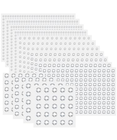 3040 pieces of glittering stones rhinestones self-adhesive jewelry stones stickers glue stones for tinkering for face/nails/hair/make-up/festival/carnival/halloween/Christmas decoration transparent