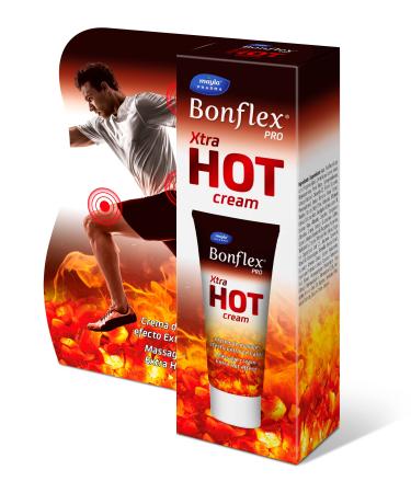 Bonflex Xtra Hot Cream |With hyaluronic acid + glucosamine + harpagophyt + arnica |Extra and long -lasting heat effect |100 ml |anti -inflammatory |Moisture and skin care