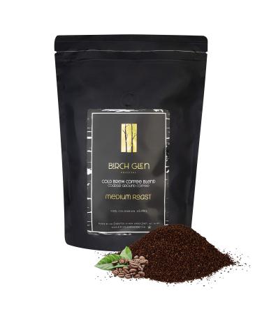 1 lb Medium Roast Cold Brew Coffee, Coarse Ground Coffee, by Birch Glen Roasters, 16 oz Resealable Bag , 100% Arabica
