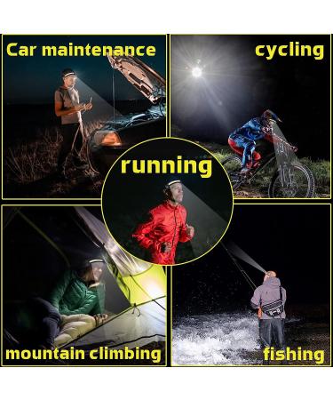 Rechargeable LED Headlamp with Motion Sensor - Waterproof Outdoor Headlight for Camping, Running, Cycling - Black - Buy Online on GoSupps.com