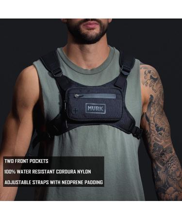 MVRK Water Resistant Chest Pack - Lightweight Running Phone Holder with Extra Storage in Black - Buy Online on GoSupps.com