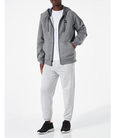 Under Armour Men's Rival Fleece Full Zip Hoodie - Pitch Gray/Light Heather - Large - Buy Online on GoSupps.com