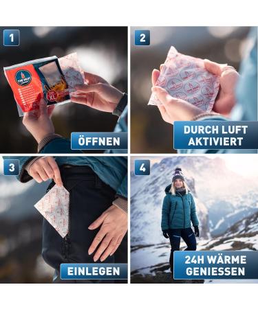 Shop The Heat Company Handw lmer XL - 10 or 40 Extra Warm Pocket Warmers - 24-Hour Air-Activated Hand Heating Solution - Buy Online on GoSupps.com