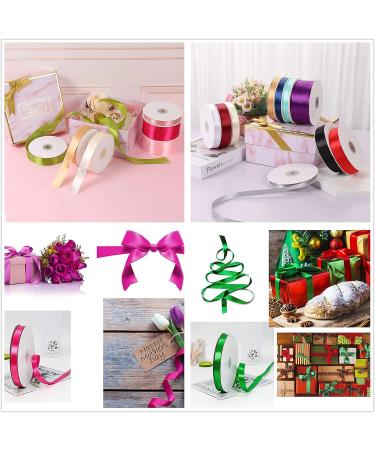 Satin Ribbon Light Pink - 1/4 x 50 Yards - Double Faced Polyester for Gifts, Wedding, Crafts - DIY Decor Ornaments - Buy Online on GoSupps.com