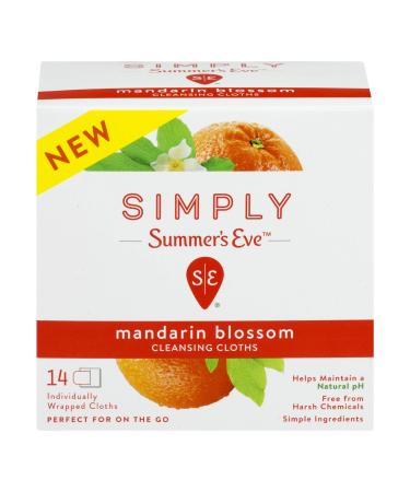 Simply Summer's Eve Cleansing Cloth Mandarin Blossom 14 Count Mandarin Blossom 14 Count (Pack of 1)