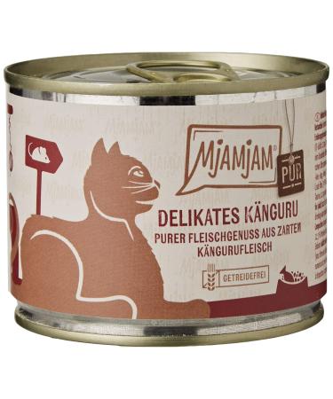 Mjamjam - Premium wet food for cats - Pure meat enjoyment - Pure delicate kangaroo 6 -pack (6 x 200 g) grain free with extra meat kangaroo 200 g (6 Pack) - Buy Online on GoSupps.com