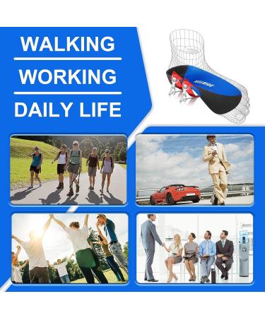 Kelaide Plantar Fasciitis Arch Support Insoles for Men and Women - 3/4 Orthotic Shoe Inserts with Deep Heel Cup - Relieve Foot, Arch, and Heel Spur Pain - Blue Men 9-11 | Women 10-12 - Buy Online on GoSupps.com