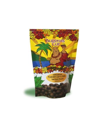 Chocolate Covered Coffee Beans by Buddha's Cup Semi-Sweet Chocolate Covered Peaberry Coffee Beans - 100% Kona Coffee - 8oz bag 8 Ounce (Pack of 1)
