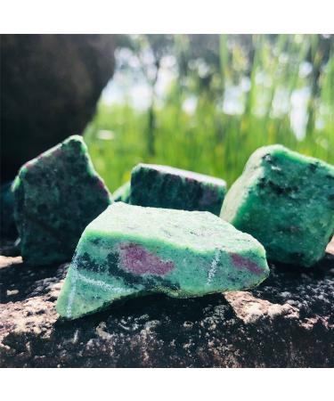 1lb Ruby Zoisite Raw Stones for Tumbling and Polishing - Bulk Rough Gemstone for Jewelry Making and Healing - 1 Pound - Buy Online on GoSupps.com