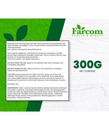 Farcom DOLO Flex Menthol Calendula and Arnica Gel Extra Strength Pain Relief a Cream for Rapid Relief for Chronic Neuropathic Pain. 300g - Buy Online on GoSupps.com