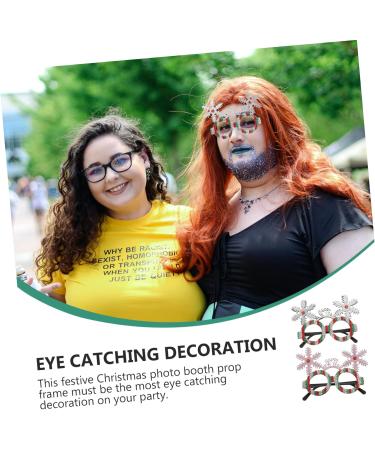 HOMSFOU 2 Pcs New Year Decoration Glasses Christmas Party Sunglasses Xmas Party Favors 2022 Novelty Eyewear Xmas Snowflake Eyeglass Snowflake Eyewear Plastic Cosplay Accessories Child - Buy Online on GoSupps.com
