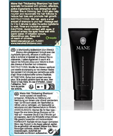  MANE Mane Thickening Shampoo and Mane Thickening Fibers - Ginger - 2-pack - Buy Online on GoSupps.com