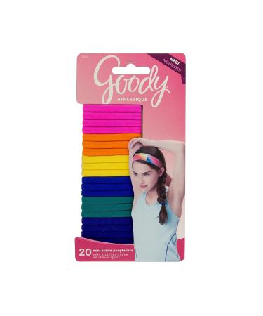 Goody Girls Athletique Sweat Stretch Hair Elastics - 20 Count, Assorted Colors - Buy Online on GoSupps.com