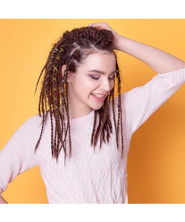 ANCIRS 4 Rolls (20 Meters) Hair Strings for Dreadlock Braids - Gold & Silver | Hair Braiding Ties for Dreads, Wedding Party DIY Crafts - Buy Online on GoSupps.com