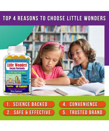 Kids Memory & Focus Gummies Brain Support Vitamins for Kids Teen Vitamin for The Brain Daily Cognitive Support Memory Supplement for Learning & Attention Fruity Flavor 60 Gummies - Buy Online on GoSupps.com