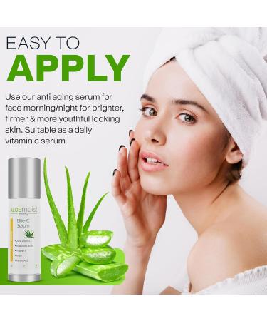 Elite Vitamin C Serum with Hyaluronic Acid & Aloe Vera - Anti-Aging Pore Minimizer Dark Spot Corrector for Face (.5 fl oz - Buy Online on GoSupps.com