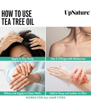 UpNature Organic Tea Tree Oil - 100% Pure Essential Oil for Skin Hair & Toenails - 2oz (Pack of 1) - International Shipping Available - Buy Online on GoSupps.com
