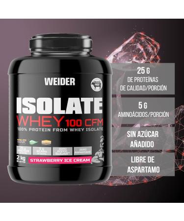  Weider Weider Isolate Whey 100 CFM - 2kg Strawberry Ice Cream - Buy Online on GoSupps.com
