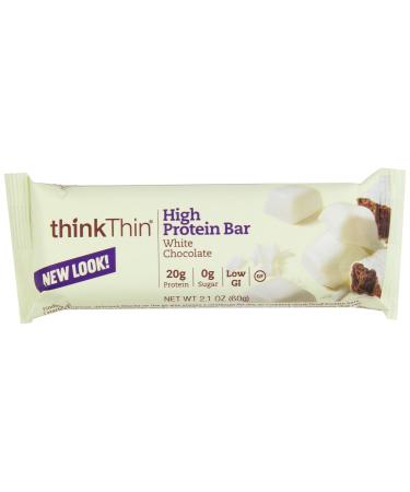 Think Thin! High Protein Meal Alternative Nutrition Bar, White Chocolate, 2.1 Ounce Bar (Pack of 10)
