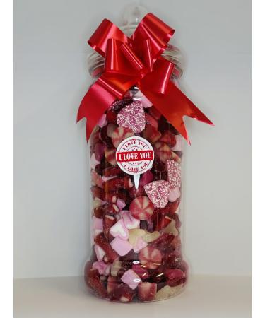 I Love You Valentines Galentines Day Filled Pick N Mix Sweet Victorian Jar Gift Present 2.5l