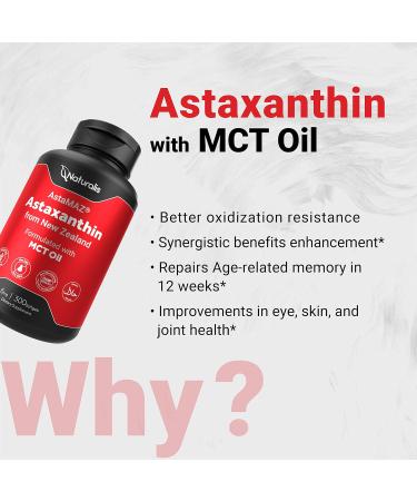 Naturalis New Zealand Astaxanthin - Non-GMO Gluten & Soy Free - 300 Mini-Softgels from Sustainably Grown Microalgae - International Shipping Available - Buy Online on GoSupps.com