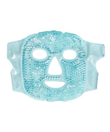 Kuirunx gel facial mask eye mask cooling cooling mask face reusable hot-cold-compress-gel-pearl face mask for dark circles dry eyes headache face tiredness blue