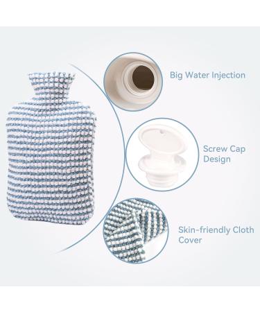 Samply 2L Hot Water Bottle with Soft Cover for Menstrual Cramps Relief - Hot & Cold Therapies for Neck, Shoulder, Hand, and Feet - Blue - Buy Online on GoSupps.com