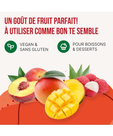 INSPIRE FOOD Sirop de Bubble Tea 3-Pack | P che Mangue et Litchi | Pur Jus de Fruits | 300 ml - Buy Online on GoSupps.com