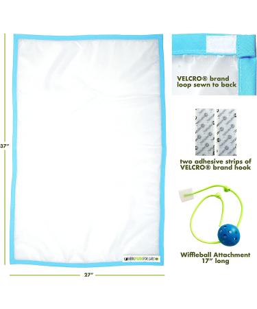USA Made Sheer Fun Cat Toy | Stimulates Hunting Instincts | Renews Old Toys | Bigger | Versatile Ball for Cats & Kittens | Quiet Crinkle Edges | Playmat, Bed, Hide and Seek | Blue & White | 27x37 - Buy Online on GoSupps.com