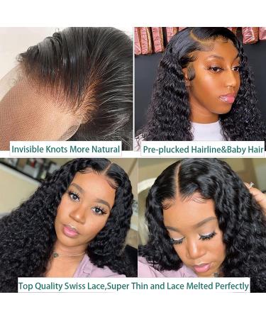 32 Inch Glueless Deep Wave Lace Front Wig - 150% Density Brazilian Human Hair - HD Transparent - Pre Plucked - For Black Women - Buy Online on GoSupps.com