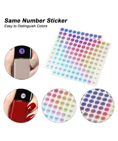 200 Pieces Nail Stick Display - Suprrow Nail Art Tips Polish Rings & Number Stickers for DIY Nail Studios | Transparent Design - Buy Online on GoSupps.com